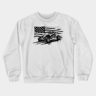 Dune Buggy USA Flag Sand Driver 4x4 Beach American rider Crewneck Sweatshirt